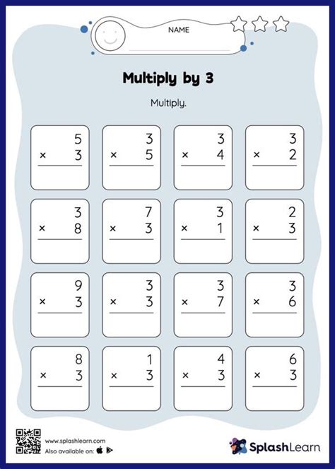 multiply by 3 worksheet|Multiplication By 3 Educational Resources for Kids .